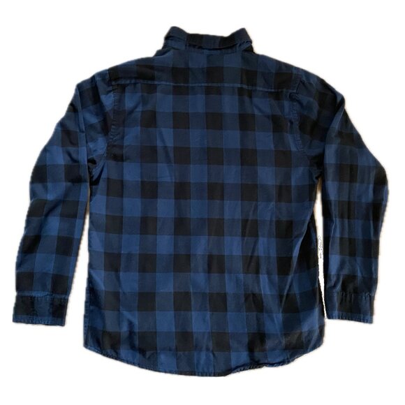 Slate & Stone Flannel Button Down Shirt - Royal Blue & Black Buffalo Plaid - Med - Picture 2 of 8